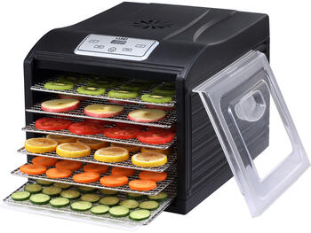 Lund pārtikas žāvētājs 68272, 420-500 W, 220-240 V, 50-60 Hz, 6 paplātes, 35-70 °C, 0.5-19.5 h, LCD, taimeris (68272)