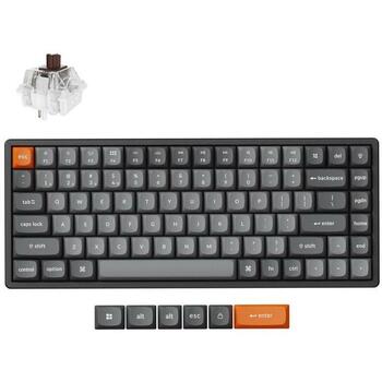 Keychron клавиатура K2M-J3 75% 84 клавиши, RGB LED подсветка, 2.4 GHz, Bluetooth, механические переключатели, 1000 Гц (K2M-J3)
