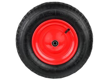 Geko G71012 gumijas ritenis 4.00-8, 390mm, 95mm, 220mm, 12mm, 97mm, 100kg, 2.1bar, dubultie lodgultņi, tērauda loks (G71012)