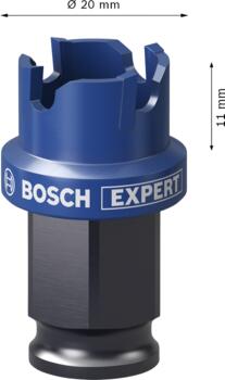 Urbjmašīnām/skrūvgriežiem, triecienurbjmašīnām/triecienskrūvgriežiem EXPERT SHEET METAL PC PLUS CAURUMZĀĢIS BOSCH 2608900491 (2608900491)