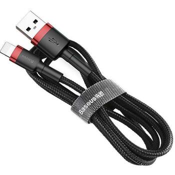 Baseus Cafule USB Lightning кабель CALKLF-C19, 1,5A, 2m, Apple Lightning, USB, нейлоновый плетеный, алюминиевый разъем (CALKLF-C19)