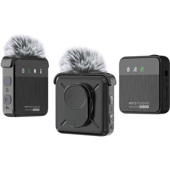 Easypix MyStudio Беспроводной Микрофон Дуо 62022, 2 канала, 2,4 ГГц, 150 м, 100 дБ SPL, 48KHz/16bit, USB-C (62022)