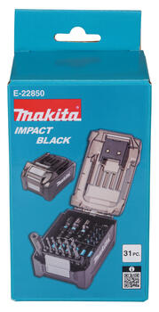 Impact BLACK C & E-formas skrūvgriežu uzgaļi XGT akumulatora tipa futlārī E-22850 MAKITA (E-22850)