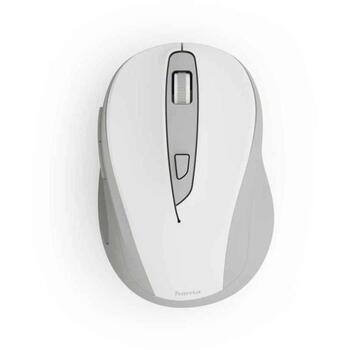Hama беспроводная оптическая мышь WM-400 001730780000, 1600 DPI, 2.4 ГГц, 10 м, 6 кнопок, USB Type-A, эргономичная, тихая, белая (001730780000)