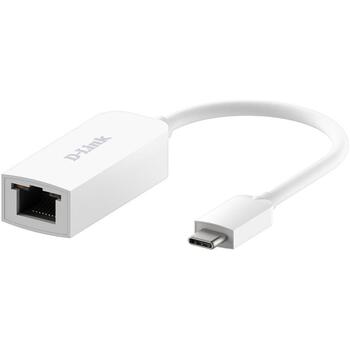 D-Link Сетевой адаптер DUB-E250, 2500Mbit/s, 2.5GBase-T x 1, USB-C, Thunderbolt 3, проводной, белый (DUB-E250)