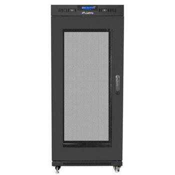 Lanberg Напольный монтажный шкаф 19 дюймов 22U FF01-8822-23BL, 800 кг, 800x800 мм, ЖК-дисплей, перфорированная дверь (FF01-8822-23BL)