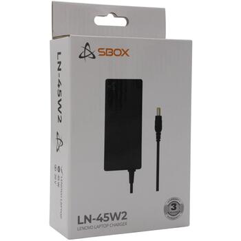 Sbox LN-45W-2 adapteris, 45W, 20V/2,25A, 100V-240V/1,5A, >82%, apaļš 4,0x1,7mm, 0-40°C, pārslodzes aizsardzība (LN-45W-2)