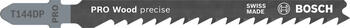 3 figūrzāģa asmeņi T 144 DP, Figūrzāģiem PRO WOOD PRECISE T144DP FIGŪRZĀĢA ASMENS, 2608633A31, BOSCH (2608633A31)