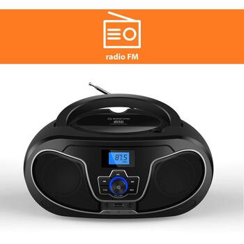 Manta Музыкальный центр BBX007 BBX0070000001, 4W, 200W, MP3, WAV, WMA, AAC, FLAC, USB, AUX, Bluetooth 5.0, FM 87,5-108 MHz (BBX0070000001)