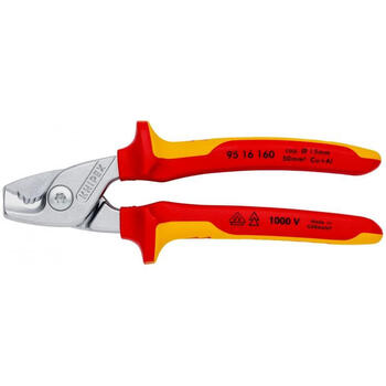 Kabeļu knaibles StepCut 160mm VDE 1000V 9516160 KNIPEX (95 16 160)