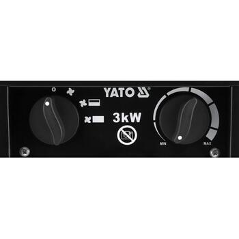 Yato elektriskais sildītājs YT-99693, 3000 W, 30 m², 495 m³/h, 220-240 V, 50 Hz, IP24, metāla korpuss, ventilators (YT-99693)