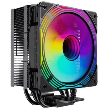 Gamemax procesora gaisa dzesētājs ICE FORCE BK, 585g, 44.35cfm, 4 siltuma caurules, TDP līdz 220W (ICE FORCE BK)