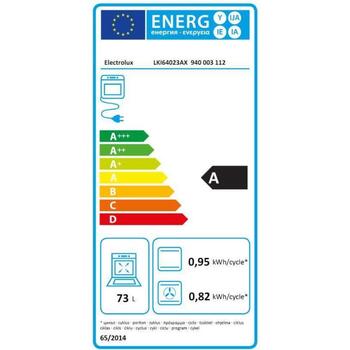 Electrolux LKI64023AX elektriskā plīts ar indukcijas virsmu, 73l, 50-275°C, A, AirFry, Aqua Clean (LKI64023AX)