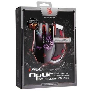 A4Tech Игровая мышь A4TMYS46161, 6200 CPI, 8 кнопок, 1.8 м, 0.2 мс отклик, программируемые кнопки (A4TMYS46161)