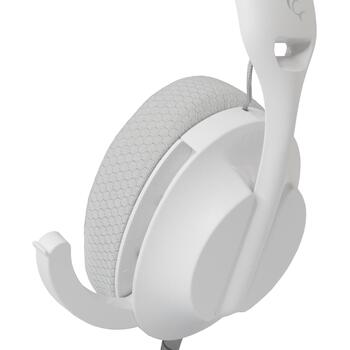 White Shark Провода игровые наушники PARROT WHITE/GREY, 165 г, 40 мм, 121 дБ, 30 Ω, 1.8 м, 2.0, 3.5 мм, Выдвижной микрофон (PARROT WHITE/GREY)