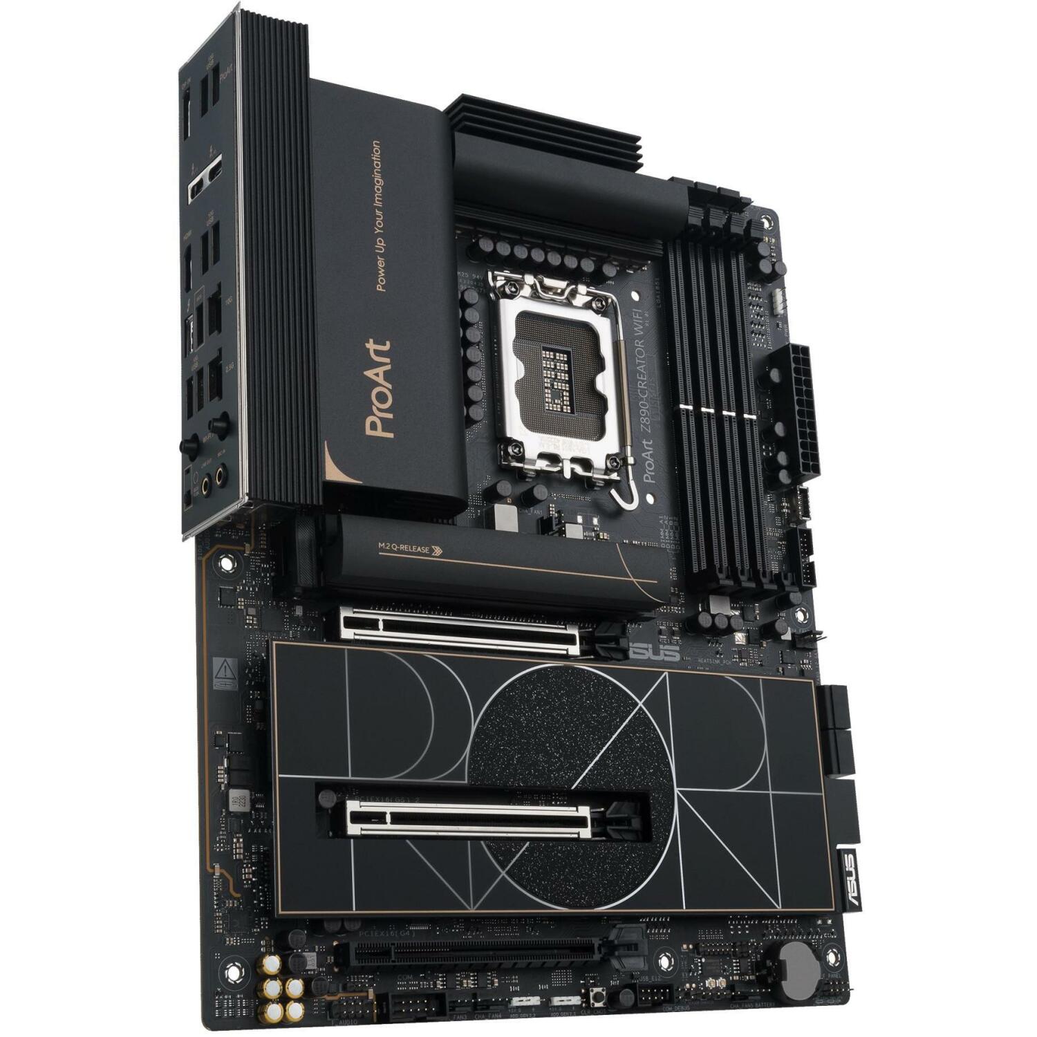 Asus настольная плата PROART Z890-CREATOR WIFI, LGA 1851, DDR5, 192 ГБ, 5 M.2, 10 Гбит, 2.5 Гбит, Wi-Fi 7, 3 Thunderbolt (PROART Z890-CREATOR WIFI)