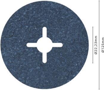 Fiber disks BestforMetal D=125 mm,K 24,1 gab., Mazām leņķa slīpmašīnām PRO R574 ŠĶIEDRU DISKS, 2608606731, BOSCH (2608606731)