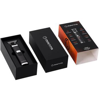 Manta Matu trimmeris HT-02BK, 8 uzgaļi, IPX7, USB-C, 0.5mm-9mm, 120min akumulatora darbība (HT-02BK)