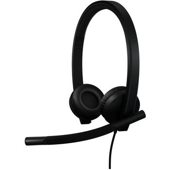 Logitech H570E 981-001430, проводная гарнитура, 30mm, 32Ω, 1.9m, черный, для офиса (981-001430)