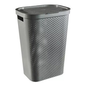 Curver Infinity Recycled veļas kaste 0804754G43, 60L, 44x35x60cm, tumši pelēka (0804754G43)