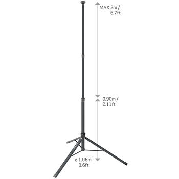Teleskopisks trijkāju statīvs, 0.9-2m; 03.5685 Scangrip (03.5685)
