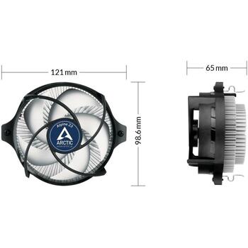 Arctic CPU кулер Alpine 23 ACALP00035A, 12V, 1 вентилятор, 0.3 соне, FDB, 100-2000 RPM (ACALP00035A)