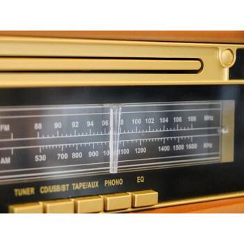 Lenco TCD-2551WD проигрыватель, 33/45/78 об/мин, 2x5 Вт, Bluetooth 5.0, AM/FM, CD, кассета, USB MP3, дерево (TCD-2551WD)