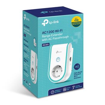 AC1200 Wi-Fi расширитель диапазона с AC проходом, TP-Link, RE365, 300Mbps, 867Mbps, 1 10/100 RJ45 порт (RE365)