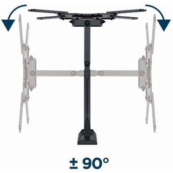 Gembird televizora stiprinājums WM-55ST-01, atbalsta 32-55 collu, VESA 100x100-400x400 mm, 32 kg, 180° pagrieziens, 12° slīpums (WM-55ST-01)