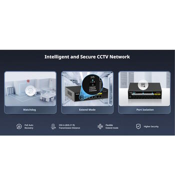Ruijie RG-ES106F-P 6-портовый PoE коммутатор, 4x10/100 Mbps PoE, 1x10/100 Mbps uplink, бюджет PoE 60W, 30W/порт, защита 4kV (RG-ES106F-P)