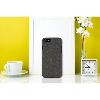 Man&Wood telefona vāciņš M7421B, melna krāsa, koks, polikarbonāts, izgriezums kamerai, izgriezumi pieslēguma portiem (M7421B)