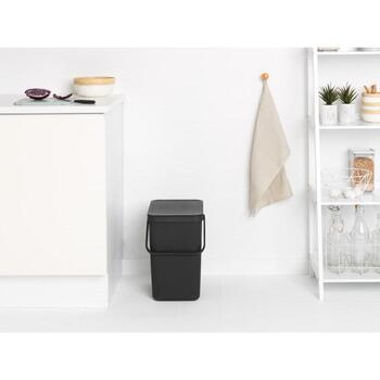 Brabantia Sort & Go мусорное ведро 129940, 25 л, пластик, с крышкой, для сортировки (129940)