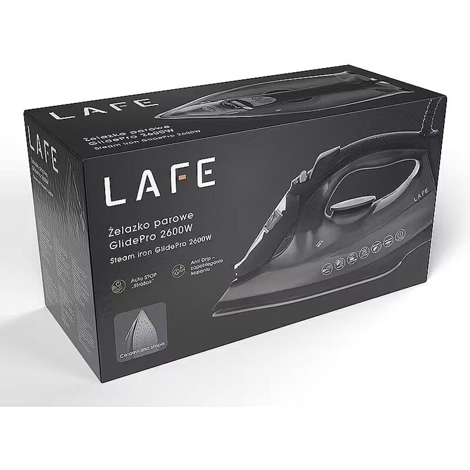 Lafe GlidePro tvaika gludeklis LAFZEL47582, 2600 W, 600 ml, 80 g/min, automātiskā izslēgšanās, pretkaļķakmens sistēma (LAFZEL47582)
