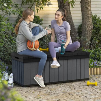 Keter Darwin 380L серый ящик для хранения, 29211691939, 142,5x65,5x54,4 см, 380 л, 8 кг, вентиляция, устойчив к УФ (29211691939)