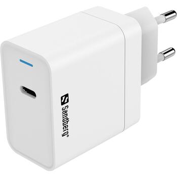 Sandberg Зарядное устройство 441-48, 1xUSB-C, 65W, Универсальное, Внутреннее, Белое (441-48)