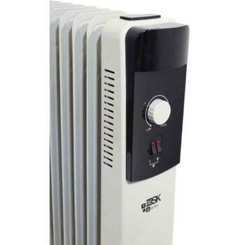 Besk Eļļas radiators 9131558, 2000 W, 220–240 V / 50 Hz, 3 jaudas līmeņi, pārkaršanas aizsardzība, strāvas indikators (9131558)