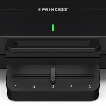 Princess Vafļu Saldētājs 132384, 1200 W, 10 vafļu, Sirds forma, Melns, Regulējams termostats, Nelīpošs pārklājums (01.132384.01.001)
