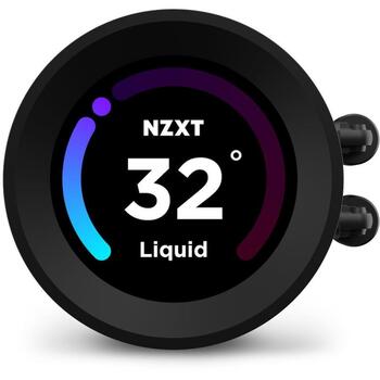 Nzxt CPU охладитель RL-KN28E-B1, 12V, 2x140мм вентиляторы, 2.75ммH2O, FDB, RGB вентиляторы, 6 лет гарантии (RL-KN28E-B1)