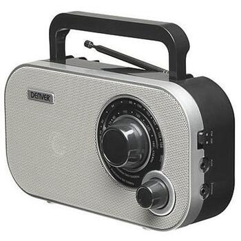 Denver TR-51 White 111101000680, FM портативное радио, 0.7кг, 13.8x9.6x8.1см, 230V или батареи, аналоговая настройка (111101000680)