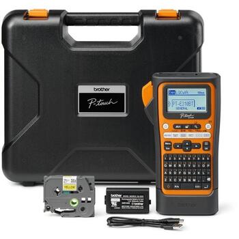 Brother PT-E310BTVP Pro, термальный, этикеточный принтер, PTE310BTVPQL1, 7 шрифтов, Bluetooth 5.0, 20 мм/с, портативный (PTE310BTVPQL1)