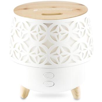 Rio Aroma eļļas difuzors DHTA-EU/1,2, 120ml, 5W, 15m², automātiska izslēgšanās, LED gaismas, balta/koka (DHTA-EU/1,2)