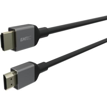 Emtec кабель HDMI на HDMI, ECCHAT700HD, 1.8м, 4K (3840×2160p), HDMI 1.4, серый, черный (ECCHAT700HD)