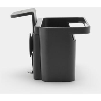 Brabantia virtuves piederumu organizators 302466, 12,8cm, 10,5cm, 17,1cm, tumši pelēks, piesūcekņi, mazgājams trauku mašīnā (302466)