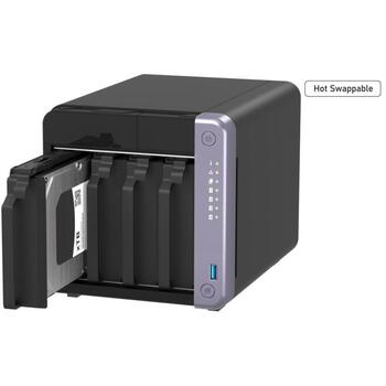 Qnap NAS TS-432X-4G 4-bay, 10GbE, 4 GB DDR4, 1 x SFP+, 2 x 2.5GbE, 2 x USB 3.2, melns (TS-432X-4G)
