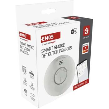 Emos Дымовой детектор TS380C-HW P56500S, 38x120x120mm, Wi-Fi, 10г, 85dB, IP20, 2x1,5V AA, 0-40°C, 0-93% RH (P56500S)