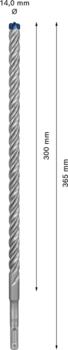 Triecienurbis SDS plus-7X 14x300x365mm, 1 gab., Perforatora urbjiem EXPERT SDS PLUS-7X TRIECIENURBIS PERFORATORIEM, 2608900123, BOSCH (2608900123)