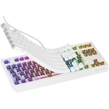 Genesis Thor 230 TKL механическая игровая клавиатура NKG-2080, проводная, USB Type-C, 87 клавиш, Outemu Brown, RGB, белая (NKG-2080)