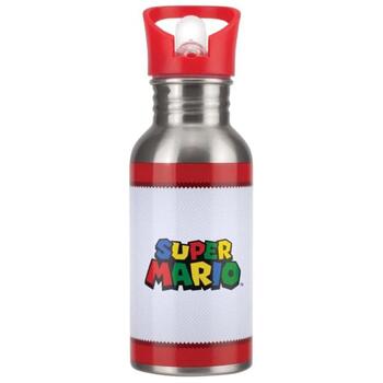 Paladone Super Mario metāla ūdens pudele PP8022NN, 500ml, nerūsējošais tērauds, salmiņš, daudzkrāsaina (PP8022NN)