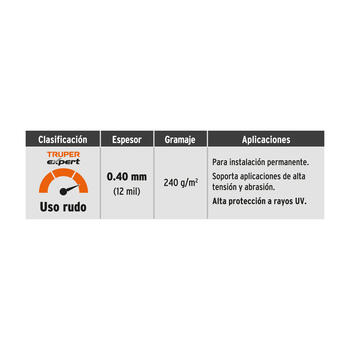 Pelēks brezents Extreme 4х6m, 240g/m2 LT-46X TRUPER (LT-46X)