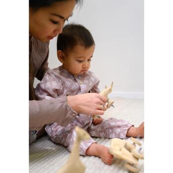 Lodger Jumper Tribe Muslin детский слип без ножек JP 107_68, размер 68, для девочки, 100% хлопок, розовый, стирка 40°C (JP 107_68)